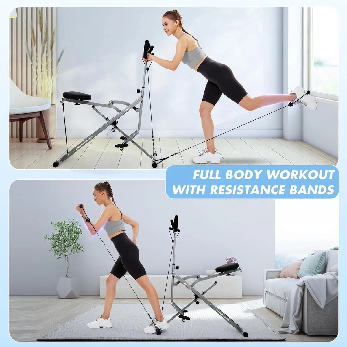 Marqs Full body trainer - Fitness apparaten - Krachttraining - Opvouwbaar - 4 Weerstandniveaus - Digitaal display - 94×43×109 cm