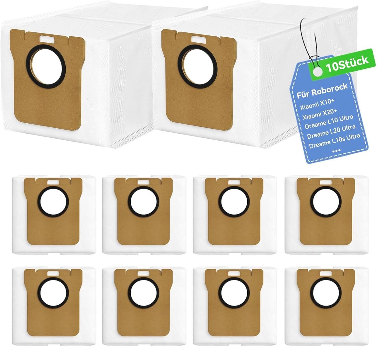 Zakken voor Xiaomi X20+/Xiaomi X10+/Dreame L10s Ultra/Dreame L10 Ultra/Dreame L20 Ultra robotstofzuiger, 3 liter zak accessoires