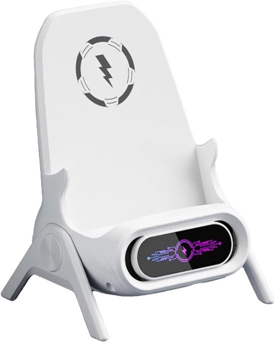 Draadloze Lader - Telefoonstandaard - Snel Opladen - Magnetische Bevestiging - 15 Watt - Wit
