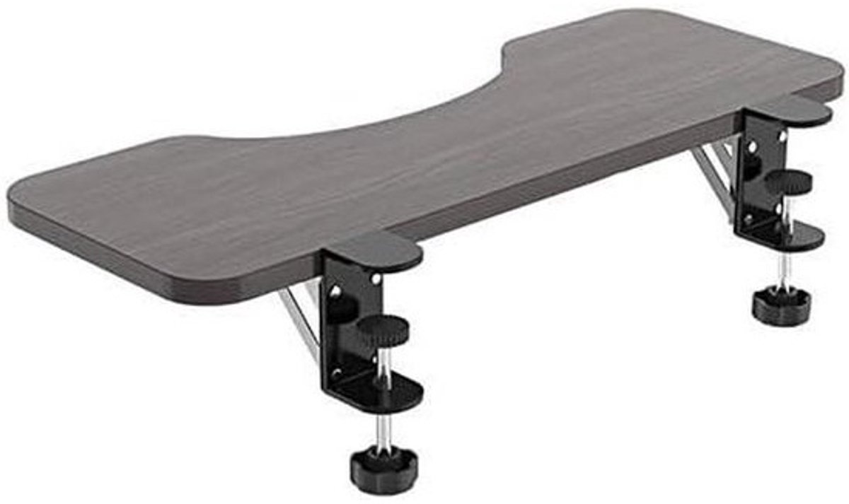 Bureau Verlengstuk - Armsteun Plank - Comfortabel Werken - Opvouwbaar Ontwerp - 64x24cm - Walnoot