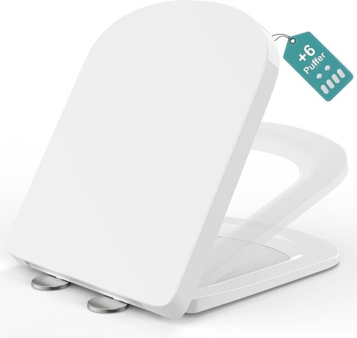 Vierkante wc-bril met softclose - automatische toiletbril