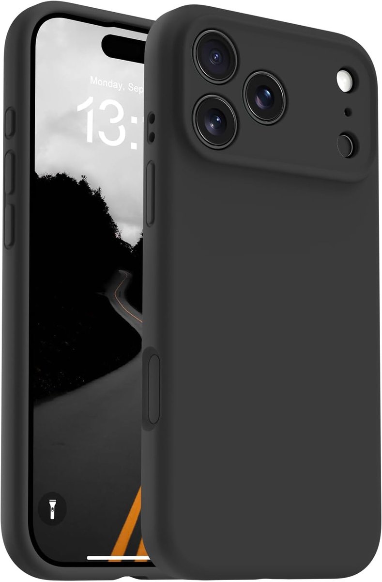 Hoesje Geschikt voor Apple iPhone 18 Pro - Zwart - Casemania Siliconen Back Cover met Camera Bescherming - Shockproof Telefoonhoesje