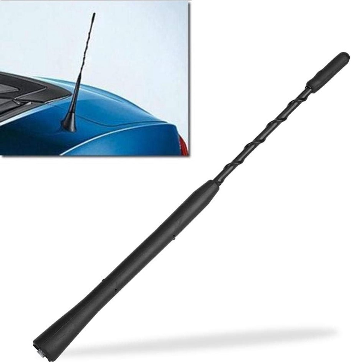 Fydun Antenne Staaf Waterdicht AM FM Mast Schroef Zweepdak Fuba Stijl voor Z4 Z3 M3 Convertible 330ci 325ci 323ci 318ci 318ti Aveo Sprinter IS300 Lancer Mini 350z TC(16 inch)