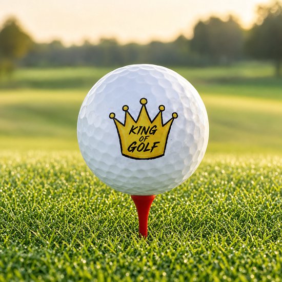 Golfballen King of Golf Goud - Golfer Golf Cadeau - 15 stuks - Wilson - Bedrukte Golfballen van Wilson — afbeelding 5