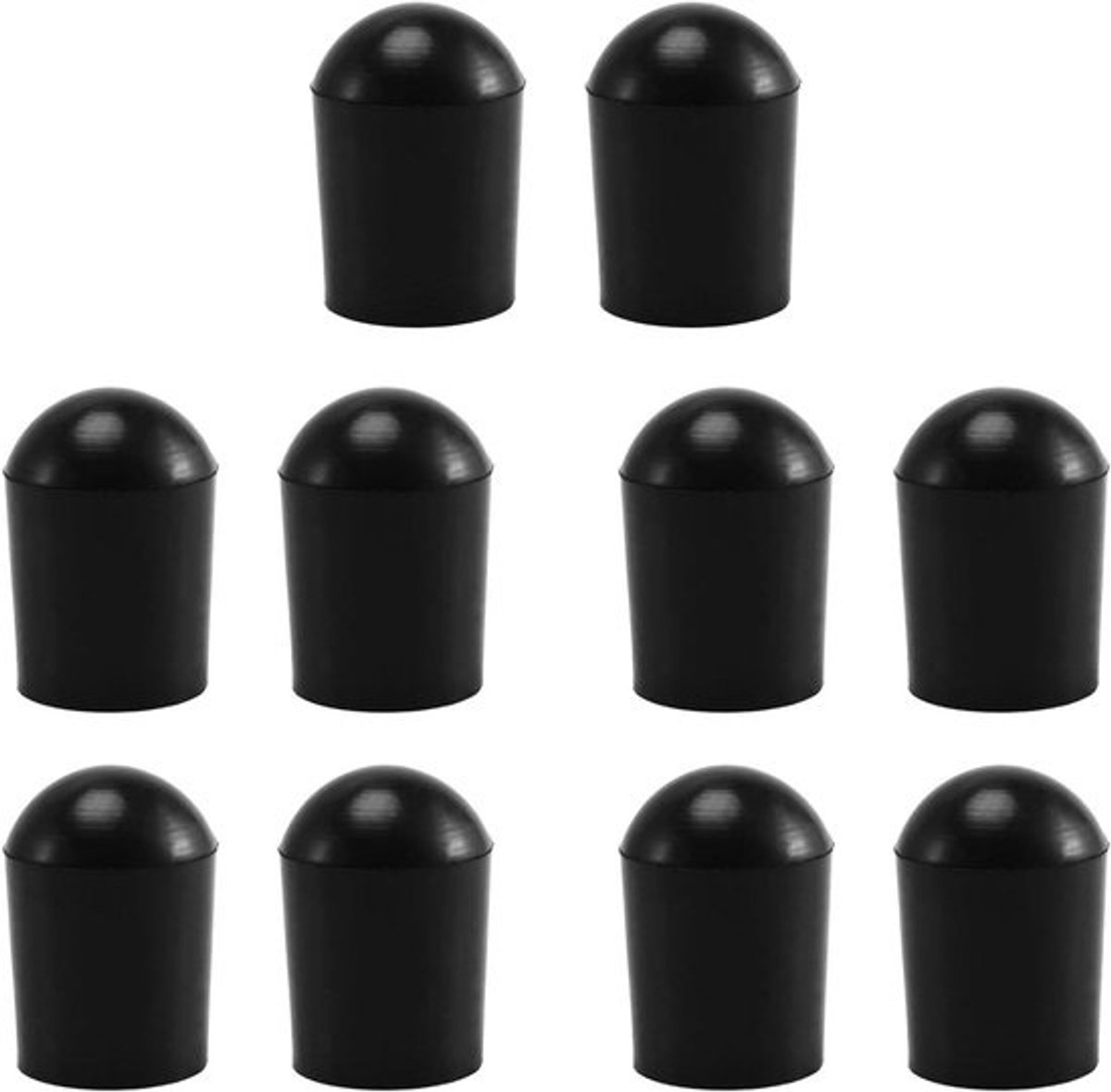 Rubberen Eindkap - Contrabas Punt Beschermer - Bescherming Instrument - Aanpasbare Binnendiameter - 10 mm tot 12 mm - Zwart
