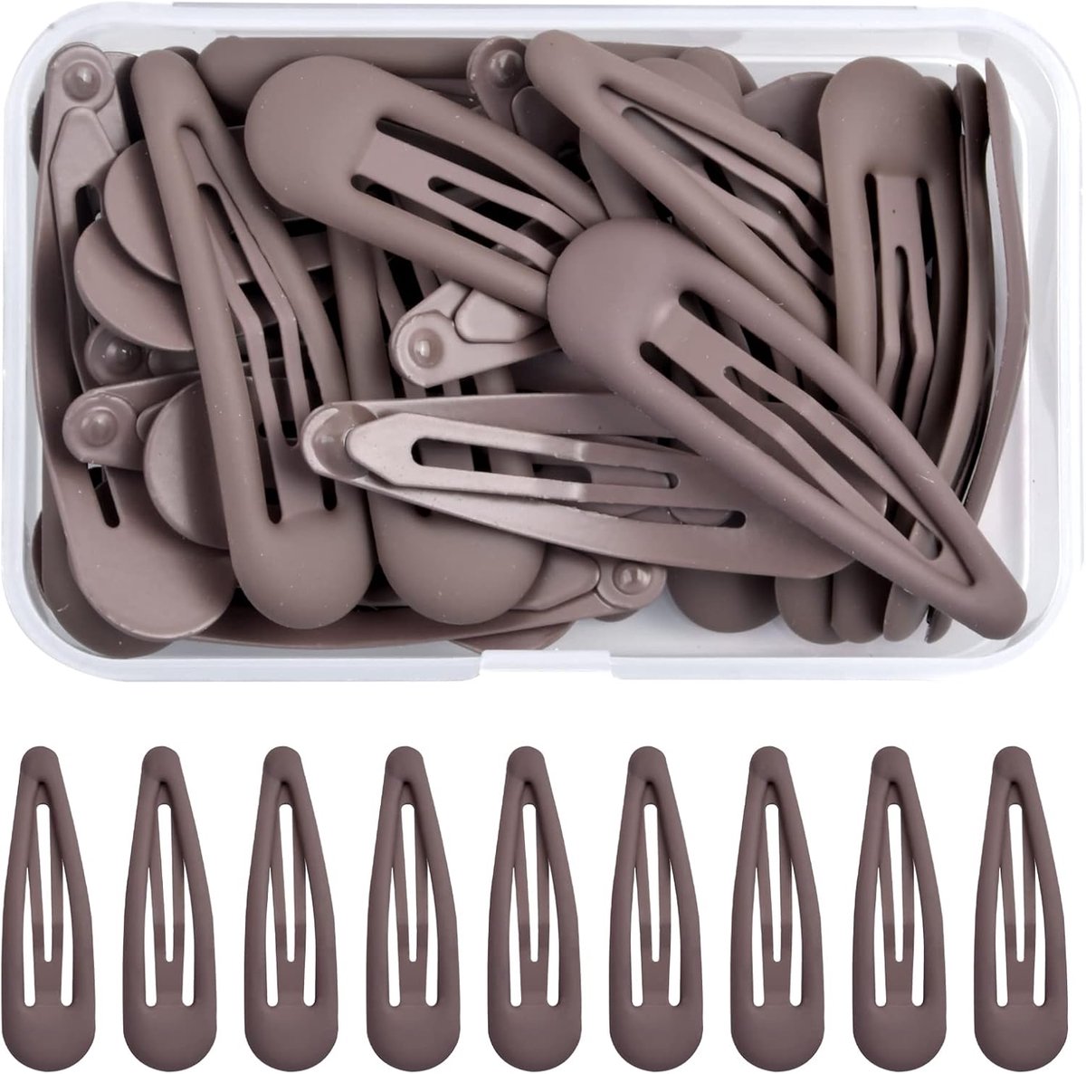 Haarspelden, 5 cm haarspelden voor meisjes, haarclips van metaal, haarspelden voor kinderen (chocolade)