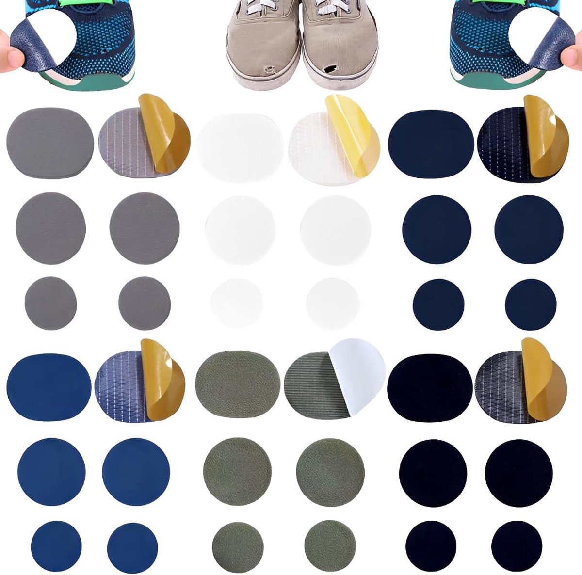 36 stuks hielbeschermers voor schoenen, Zelfklevende Reparatiepleisters Voor Schoenen En Kleding, Eenvoudig In Gebruik