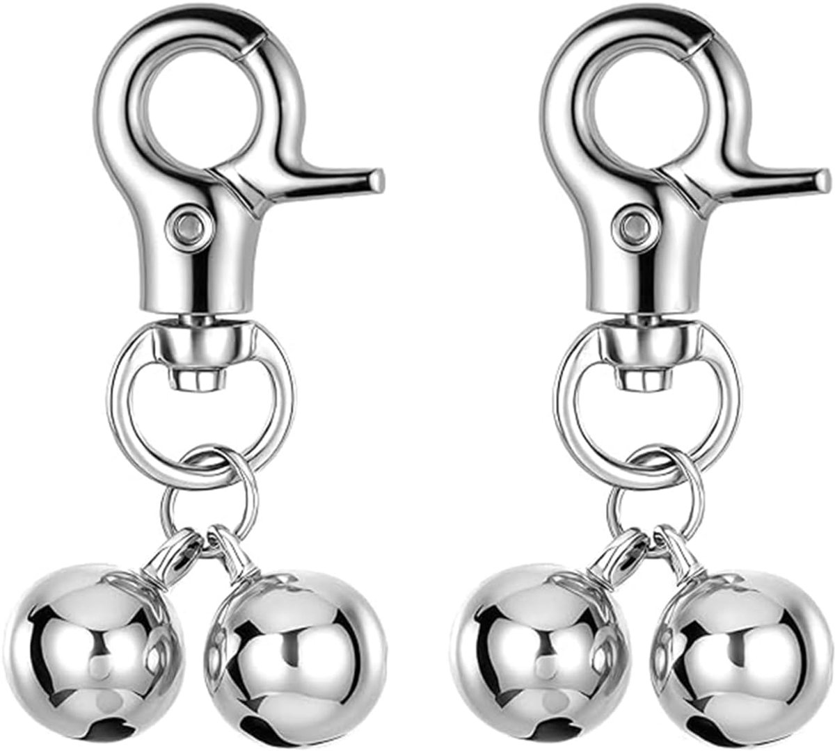 2 belletjes voor honden- en kattenhalsband, rammelaar met veilige clips, accessoires voor zichtbare honden, robuuste hanger voor puppy's, kleine dieren, geweldig cadeau-idee.