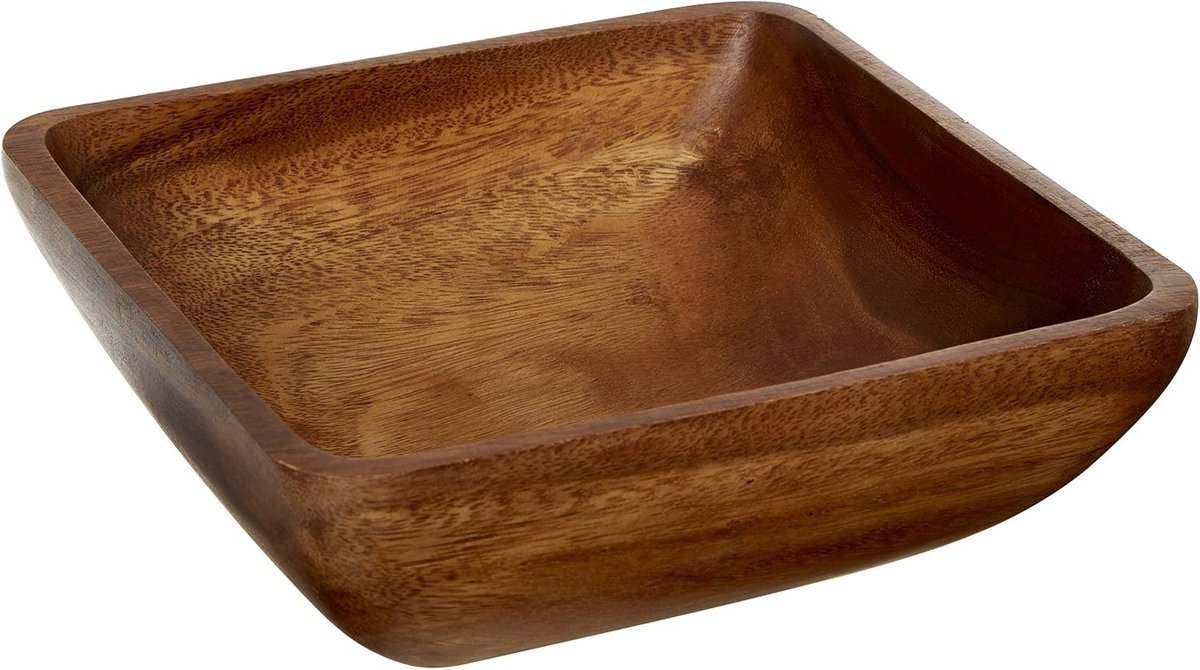 Huishoudelijke grote donkerbruine houten fruitschaal slakom serveerschaal grote schaal bamboe fruitschaal slakom en servers 8 cm x 26 cm x 26 cm x 26 cm