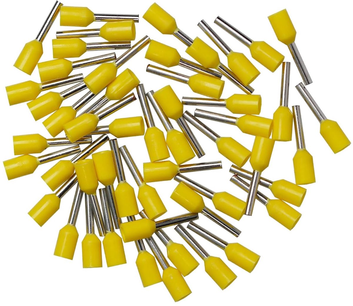 0,25 mm², geel, geïsoleerd, hulslengte 6 mm, totale lengte 10,5 mm, 50 stuks