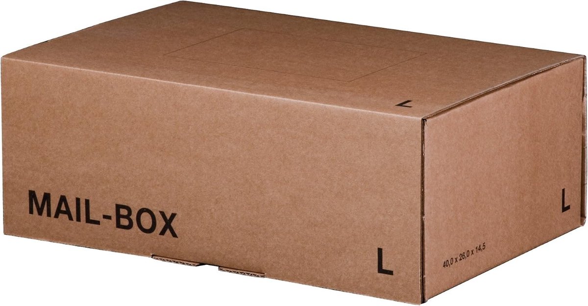 Pro Mailing Box L (395x248x141mm) bruin 20 stuks, 888673