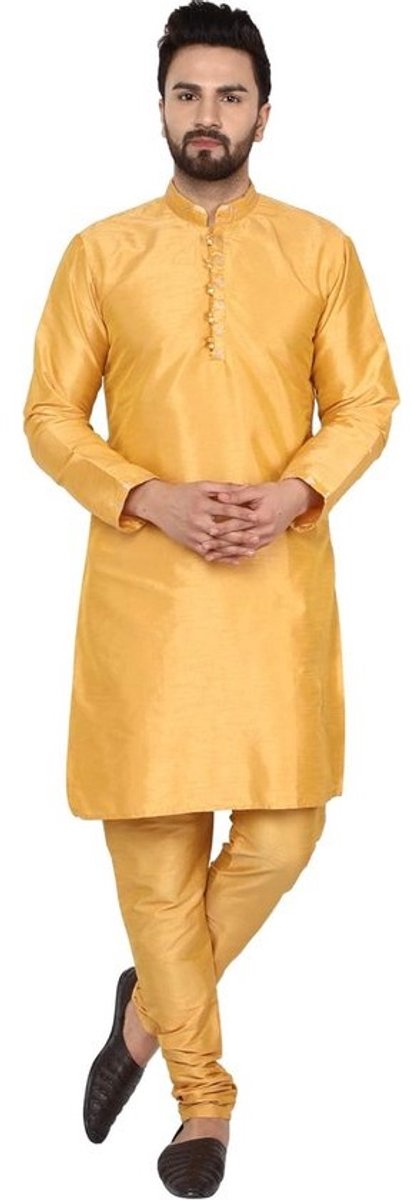 Traditionele Indiase Kurta Pyjama Set Heren - 2 Delig Feestkleding