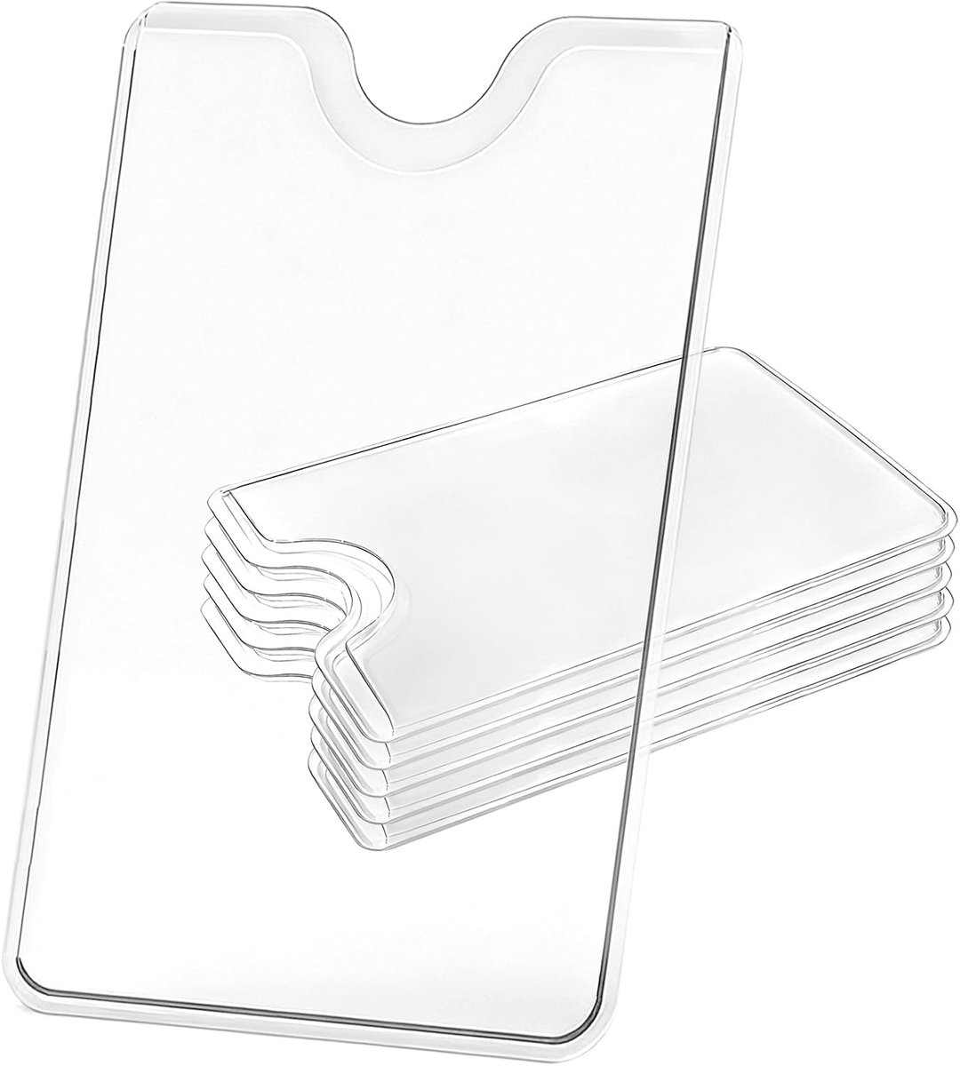 beschermhoes voor creditcards, transparante creditcardhouder, ID-houder voor gezondheidskaart, verzekeringskaart-9 x 6 cm, 6, 9×6cm, Minimalistisch
