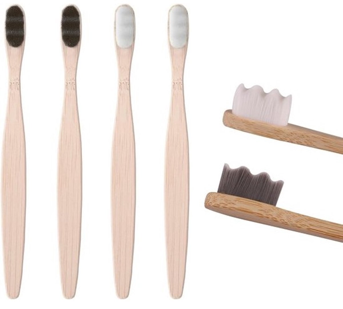 4-Pack Extra Zachte Tandenborstels met 20.000 Micro-Nano Borstelharen voor Gevoelig Tandvlees