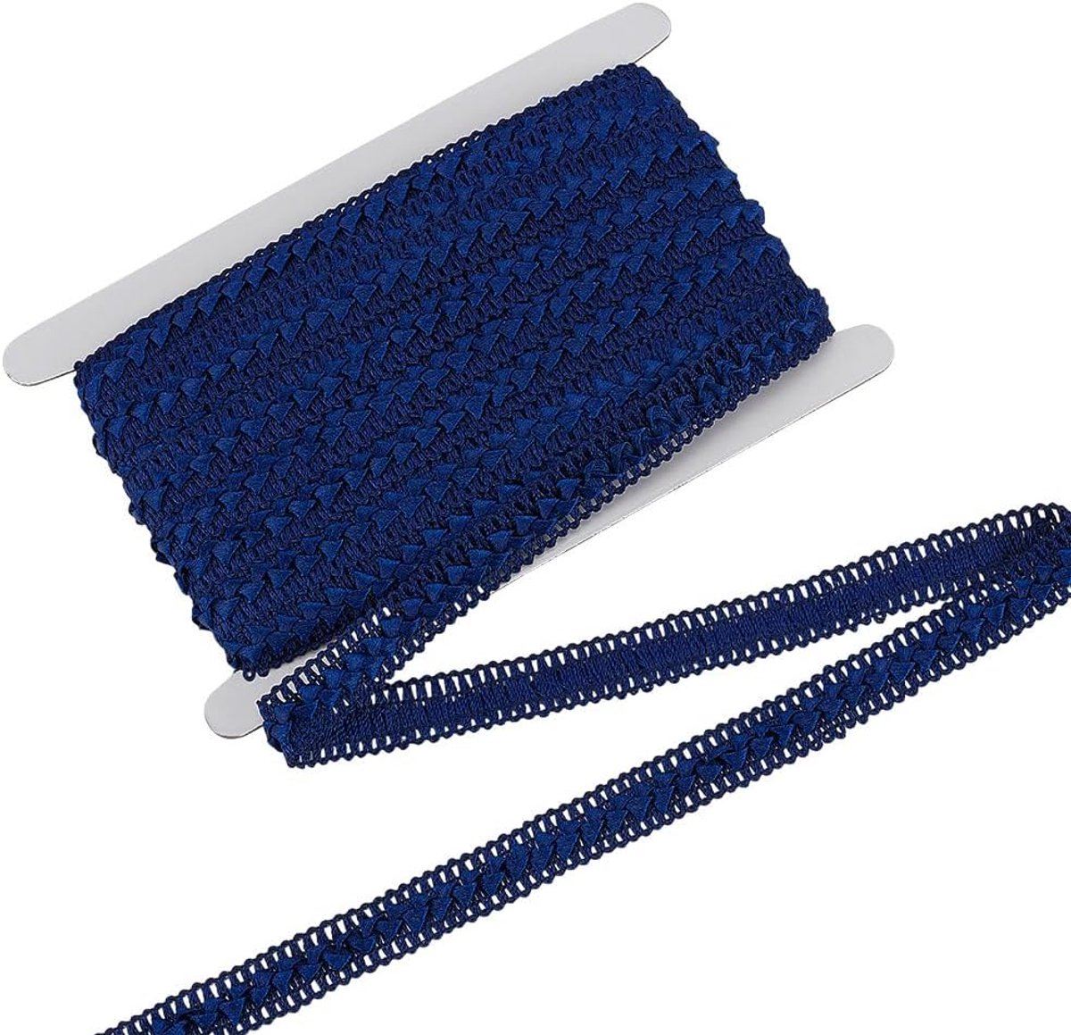 Braid Trim, Blauw Driehoek Gevlochten Lint 18mm Geweven Vlecht Kant Trim Decoratieve Satijnen Gimp Lint Craft Geweven Versieringen voor Naaien DIY Craft Kostuum Woondecoratie