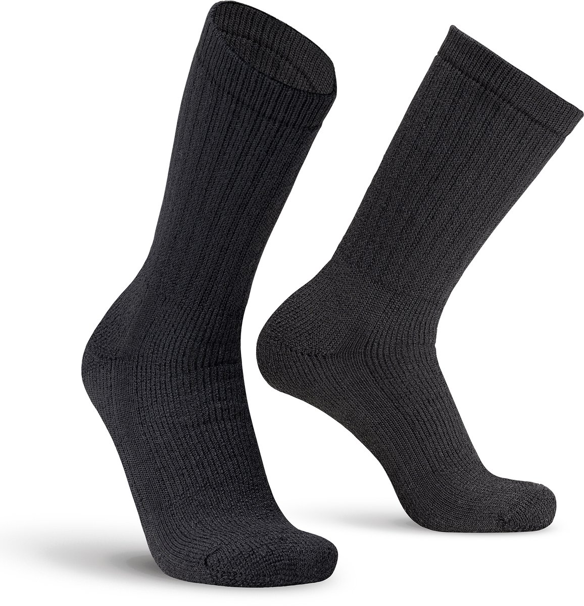 Worik - 2-Pack - Isolerende Halvehoge - Merino Thermo - Heren / Dames - zwart - 47-49 - MERH
