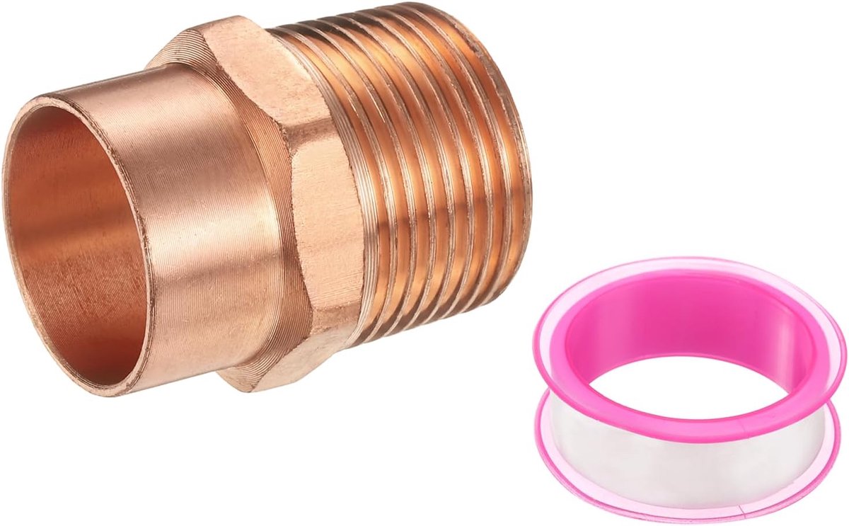 22 mm ID x 3/4 inch G mannelijke adapter fitting, met C x m aansluiting koperen buis adapter fittingen schroefdraad buisconnectoren voor HVAC residentiële commerciële