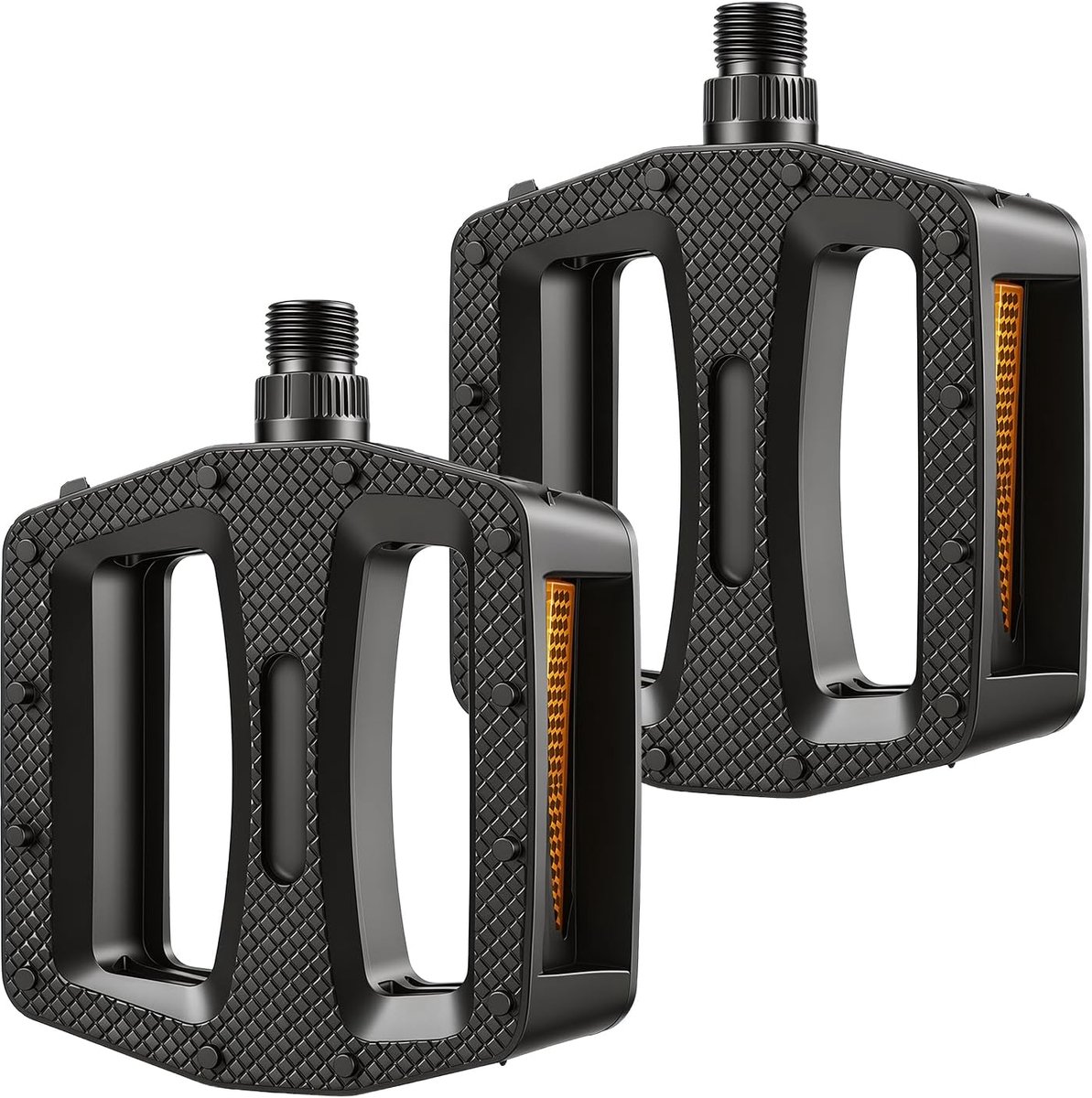 Pedalen met reflectoren, mountainbike-pedalen, schokbestendig en corrosiebestendig, universele pedalen, geschikt voor mountainbikes, elektrische fietsen, racefietsen