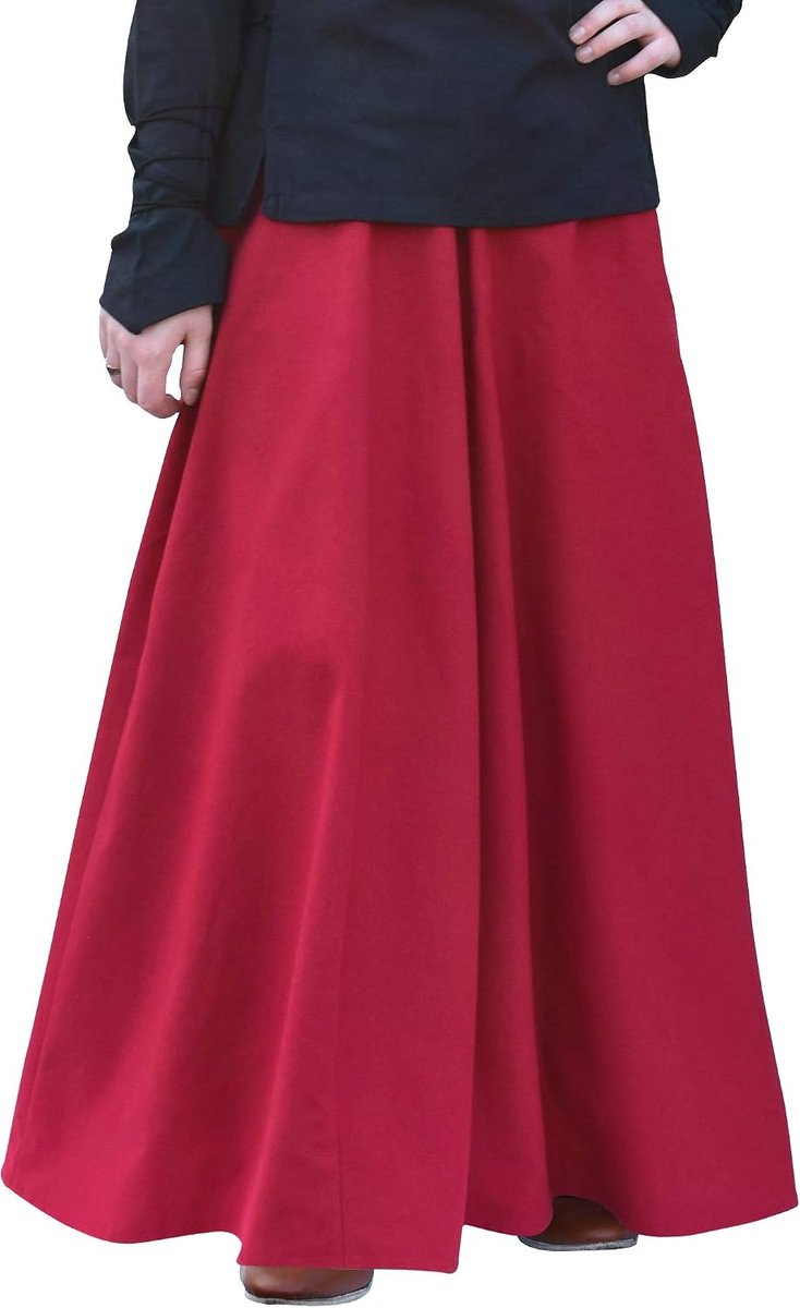- Dames middeleeuwse rok - tot de grond - wijd - middeleeuwen - LARP-kleding - maagd - Vikingen - katoen - div. kleuren - S-XXL