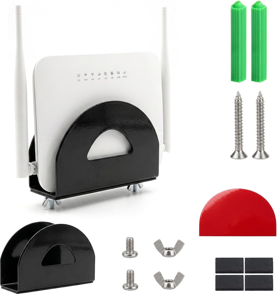 Opbergdoos, WLAN Box verbergen, verstelbare wandhouder, wifi-box verborgen routerrek voor thuisdecoratie, carbon staal