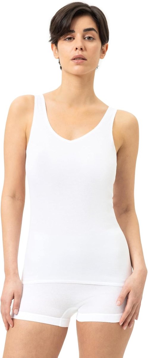 2000 White Cotton Sleeveless Long Top 25061