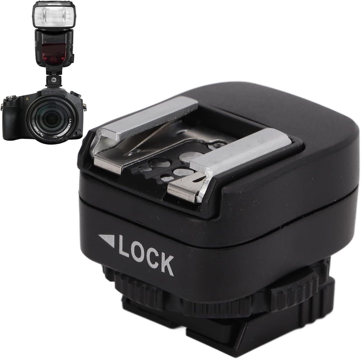 Flitsschoenadapter met Extra PC Sync-verbindingspoort Voor Sony A73 Camera Naar Voor Flash Speedlite voor Plastic Camera-accessoires