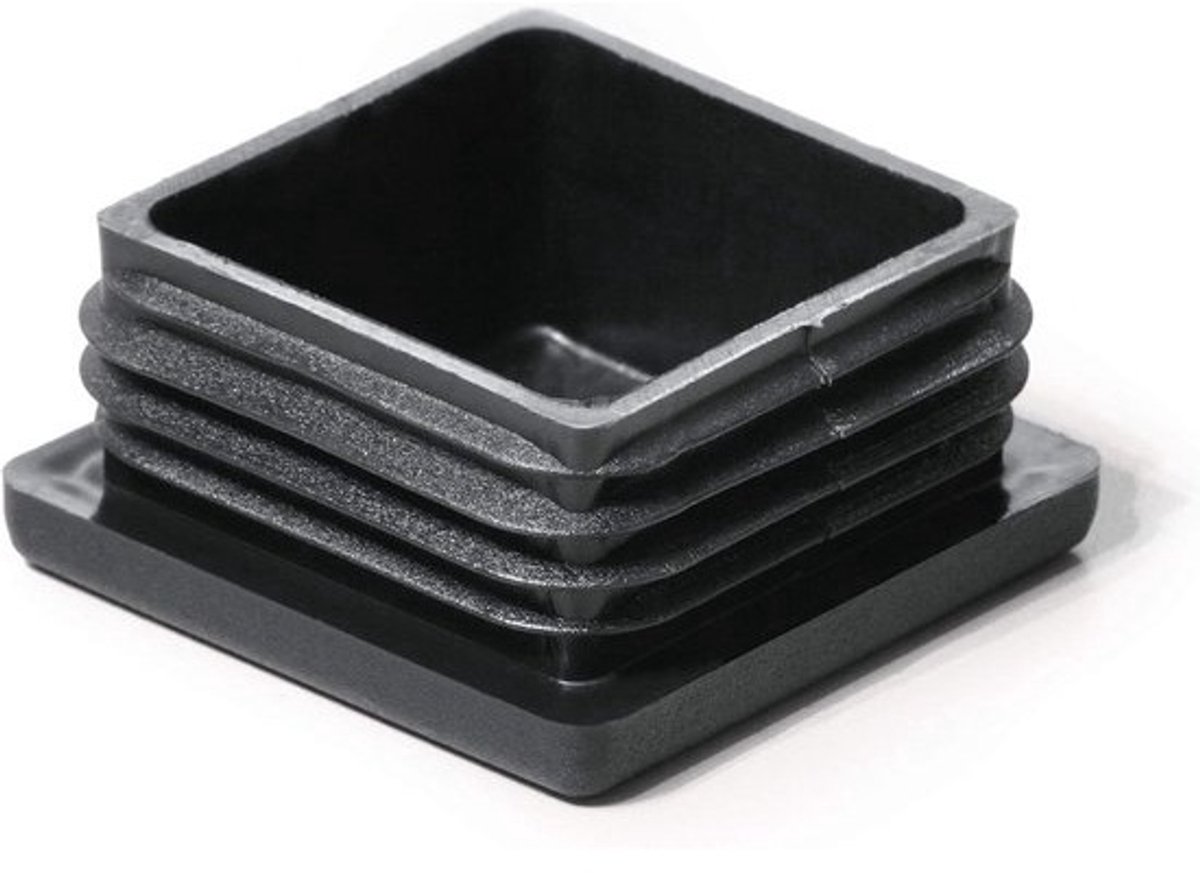 Lamellenstoppen - Buisdoppen - Meubels Beschermen - UV-Bestendig - 80 x 80 mm - Zwart