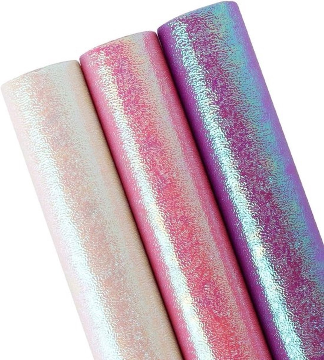 Cadeaupapier Rollen - Inpakpapier Set - Geschenken Inpakken - Glanzende Regenboog Kleuren - 76 cm x 304 cm