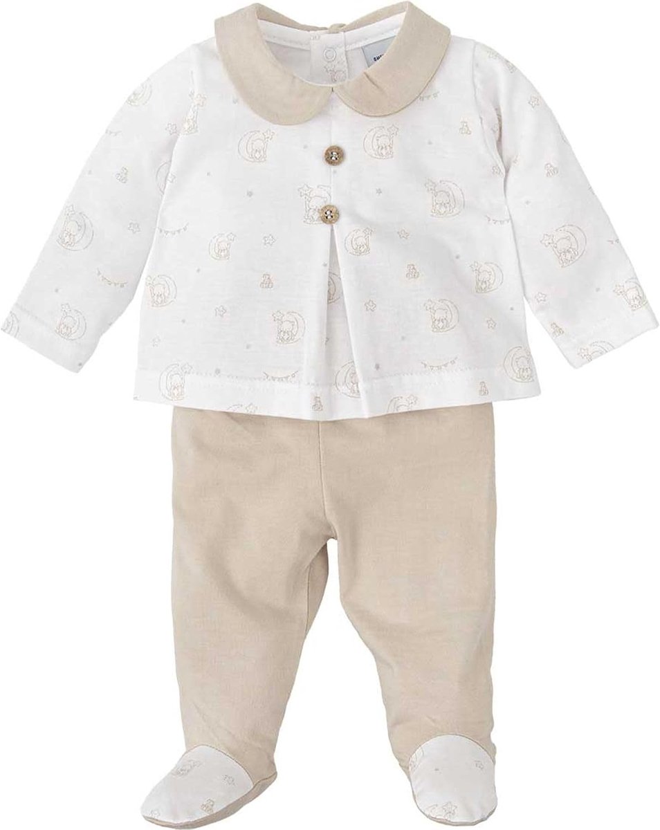 Babidu Conjunto Para Bebé Unisex Con Camiseta de Manga Larga Estampada Y Cuello Redondo uniseks-baby Babyset