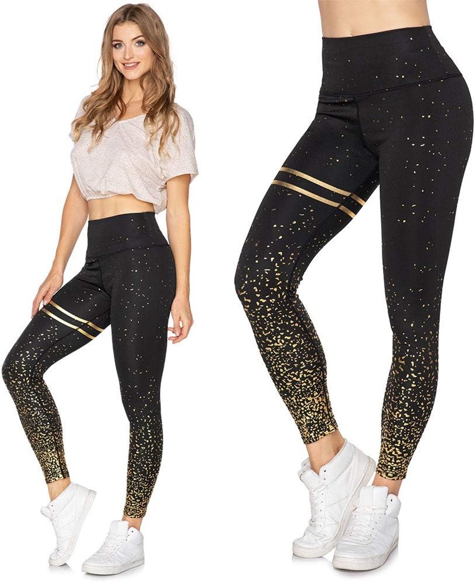 Leggings met Media Pocket Tummy Control Solid Workout Running Sport Gym Fitness Broek Verschillende Patronen