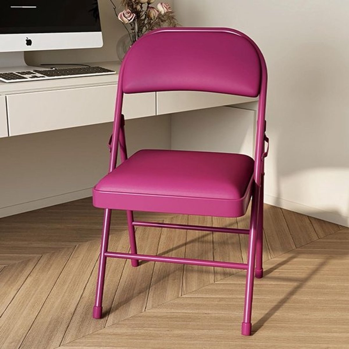 Klapstoelen - Opvouwbare stoelen - Extra zitplaatsen - Gewatteerd comfort - 150 kg draaglast - Paars
