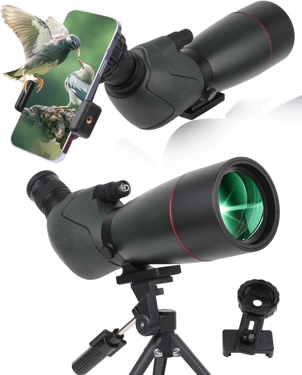 HD 25-75x70 observatietelescoop, dual focus, FMC-lens, BAK4-prisma met draagtas, statief voor doelschieten, jacht, vogelobservatie, wildlandschap