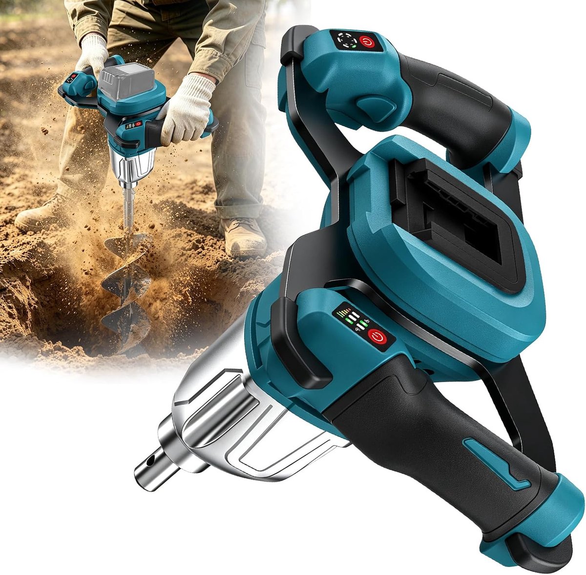 accugrondboor voor Makita 18V accu, grondboormachine, paalboor