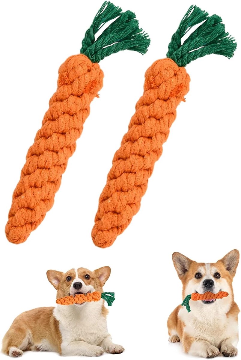 Stuks wortelspeelgoed voor honden, kauwspeelgoed voor puppy's