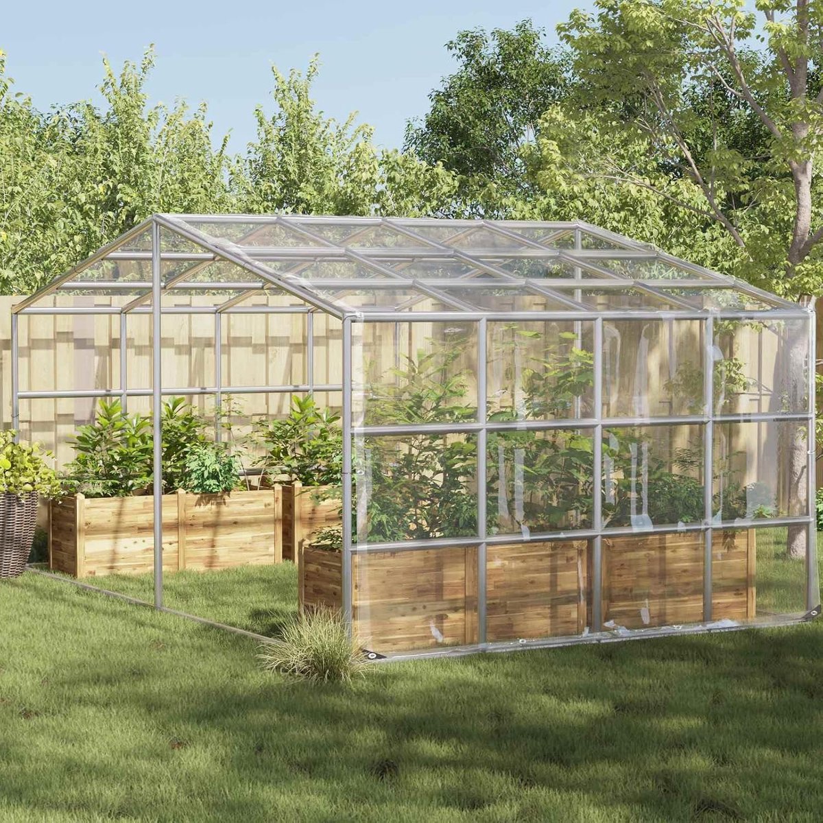 3 x 12 m, transparant, pvc-dekzeil