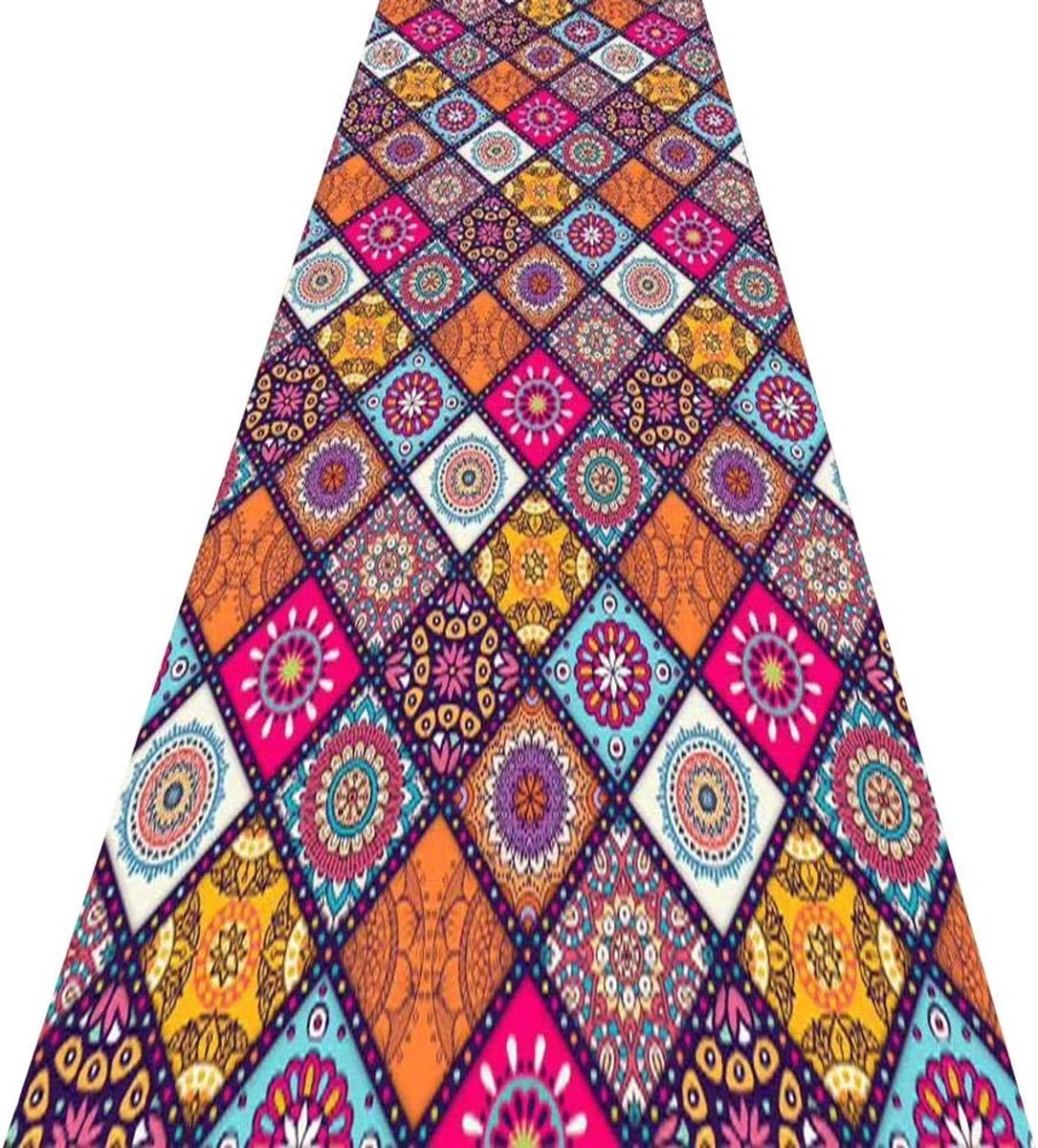 Lange loper tapijten voor hal gebied tapijten corridor tapijt Bohemian stijl geschikt voor restaurant woonkamer garderobe, dikte 6 mm, meerdere maten (kleur: A, Maat : 0.8x2m)