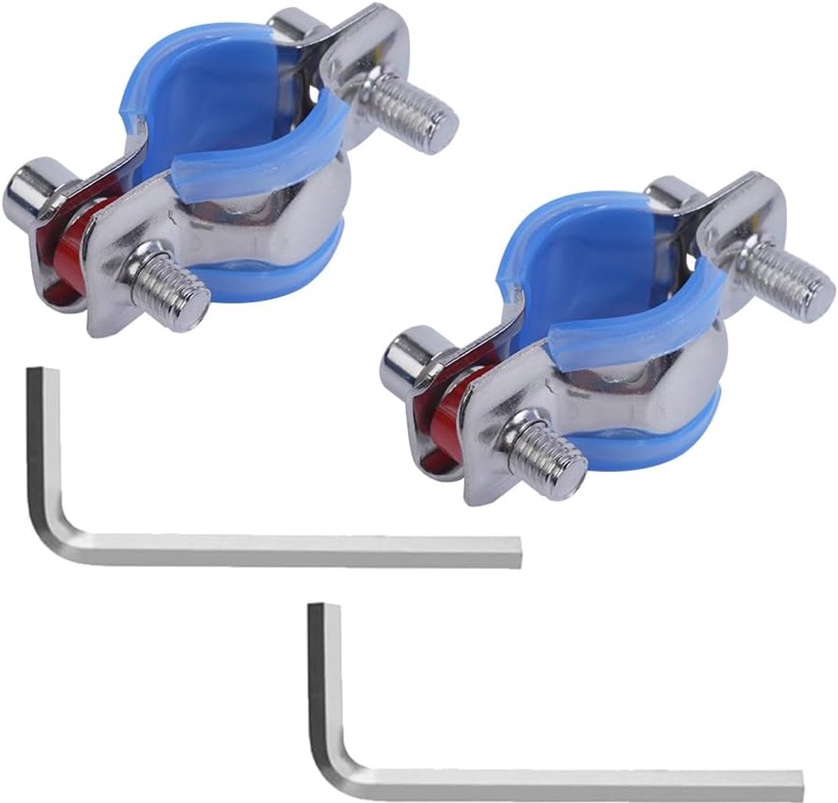 Dailygoods- Buisklem 304 RVS - 2 Sets - Antislip Pads - Klem Bereik 25-27 mm - Voor Bureaustoelen - Voorkomt Wegzakken - Stoelonderdeel