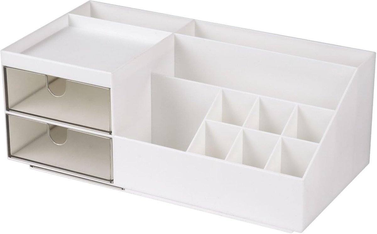 Dailygoods- Make-up Organizer Draaibaar - Cosmetica Koffer - Opbergdoos met Lades - Transparante Organizer - Grote Capaciteit - Eenvoudig Schoon te Ma