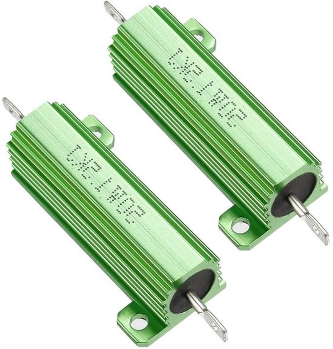 Aluminium Weerstand - Spoel Weerstand - Elektronica Projecten - 5% Tolerantie - 2 Stuks - Grijs