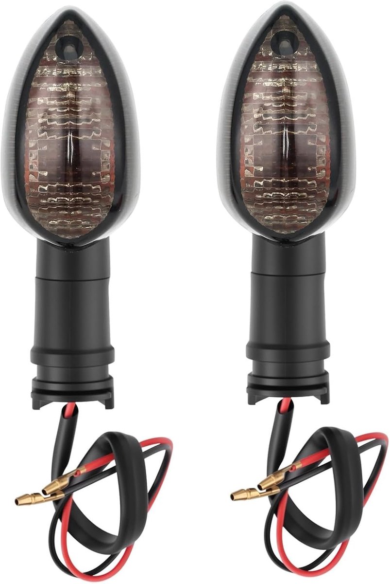 Dailygoods - Motorfiets Indicatoren - LED Blinker Lamp - Amber Licht - Draaien Indicatoren - Rooklens - Geschikt voor Ya-ma-ha FZ1 FZ6 FZ1000 R6 R1