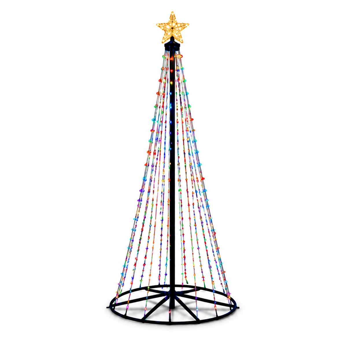 XXL led-kerstboom - Kerstboom - 2.3Meter - voor buiten - Warm-wit & gekleurd licht – foto 5