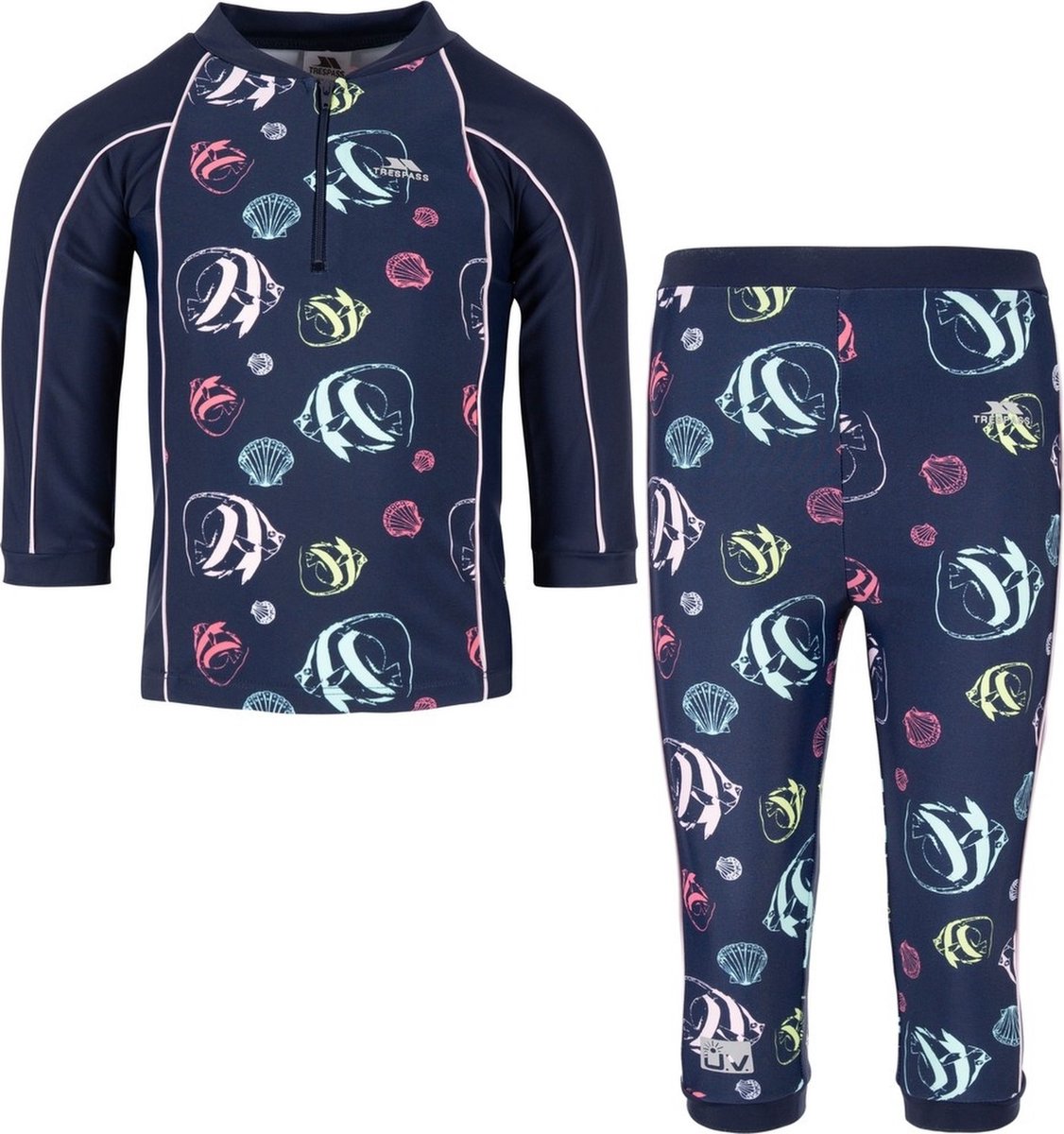 Trespass Smiley - Kinderzwemset Vissenprint 3/4 - XXL