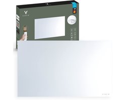 Varin® Smart Design Infrarood verwarmingspaneel - 600W - 100x60cm - Helder wit glas - IP24 - Met…