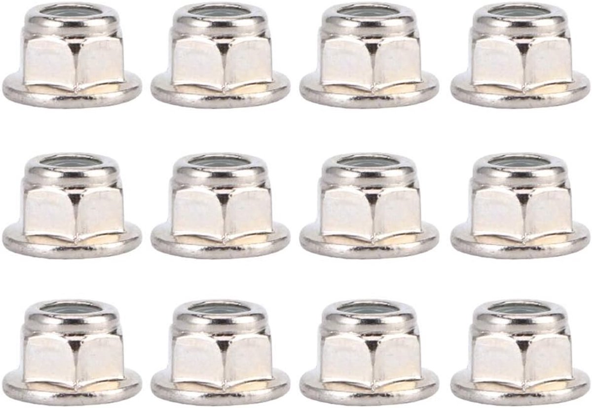 Dailygoods- Kontermuttern 12 Stuks - Antislip Moer - Geschikt voor Axiale Traxxas SCX10 - Metaal - Diameter 4mm - Gewicht 16g - Moeren