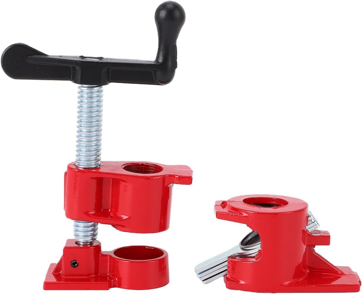 Dailygoods- Buisschroefklem 3/4 inch - Robuust Gietijzer - Ergonomische Handgreep - Stabiliteit - Houtbewerking - Duurzaam Gebruik - Klem