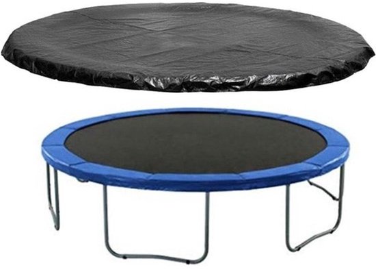 Trampolinehoes - Beschermhoes Trampoline - Trampoline Beschermen - Waterdicht UV-bestendig - 37 m diameter - Zwart