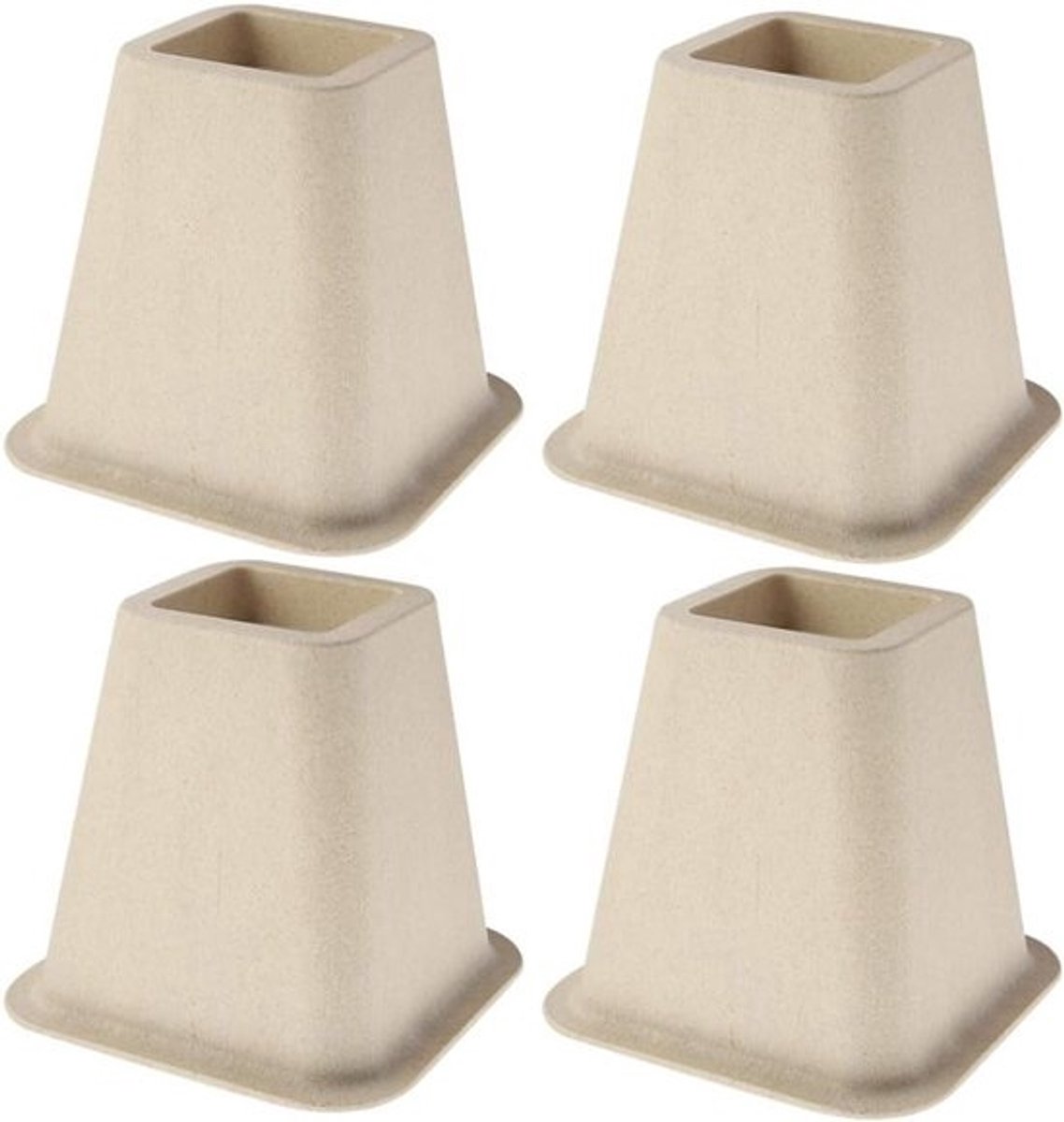 Meubelverhogers - Bedverhogers - Meer Opbergruimte - Stevig Olifantenvoetontwerp - 4 Stuks - Wit