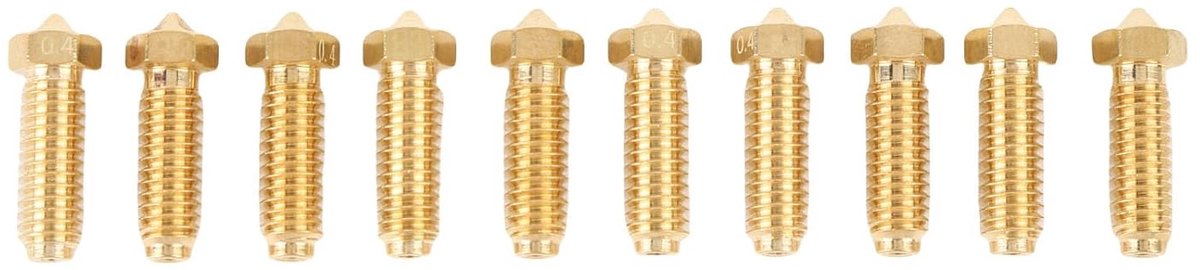 Dailygoods- Mondstuk 3D Printer - Messing Nozzle Kit - Vervanging voor PLA/ABS/PETG - 0,4 mm - Compatibel met S1 Combo - Max. temperatuur 320 ℃