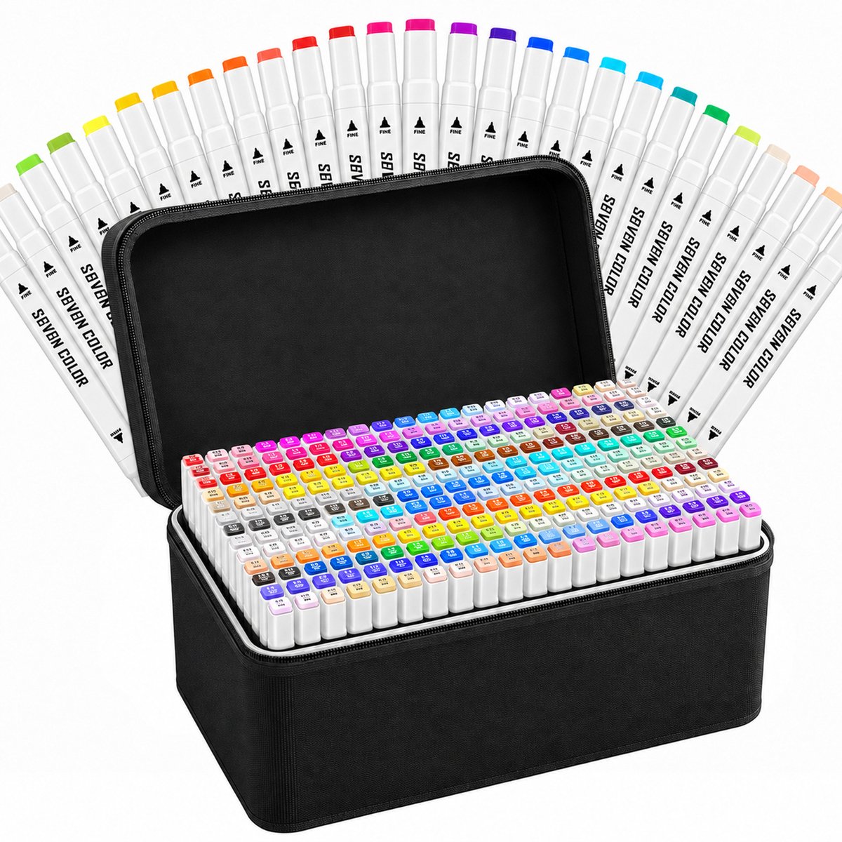 SwayTosh Twinmarkers Set Inkivo 262 Stuks Wit – Alcohol Markers – Stiften Voor Volwassenen – Stiften Kinderen – Markeerstiften – Alcohol Stiften – Stiften – Twinmarkers Alcohol – Dual Markers