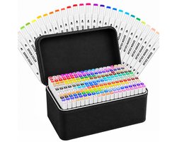 SwayTosh Twinmarkers Set Inkivo 262 Stuks Wit – Alcohol Markers – Stiften Voor Volwassenen – Stiften Kinderen – Markeerstiften – Alcohol Stiften – Stiften – Twinmarkers Alcohol – Dual Markers